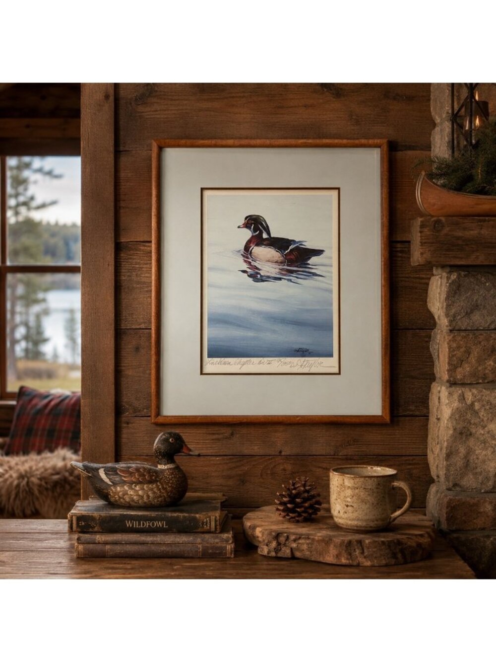 A Taylor Lincklaen Chapter NY Signed Ducks Unlimited Print 85 Framed